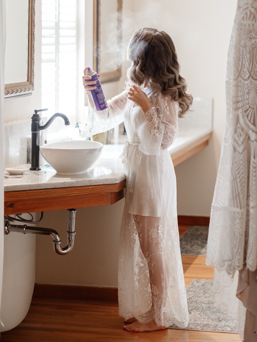 Bridal Robe and Slip Dress
